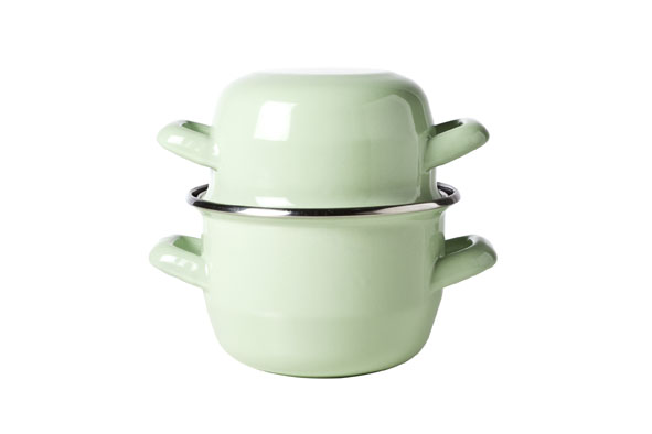Mosselpot roestvrij staal mint Ø 12 cm 0,9 l