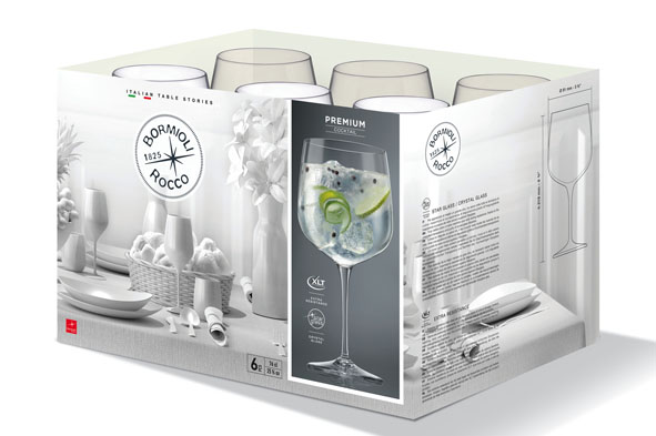 Premium cocktailglas 0,76 l, set van 6