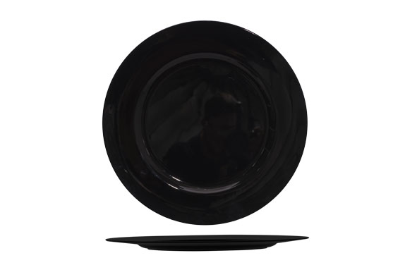 Glossy Teller schwarz rund Kunststoff Ø 33 cm