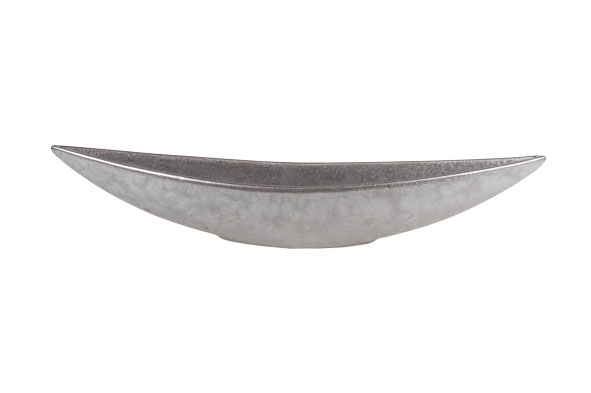 Schale dunkelgrau länglich Steingut 39,5 x 7,3 x 8 cm