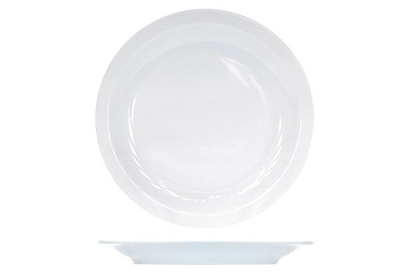 Nordika wit dessertbord set van 6 porselein Ø 21 cm