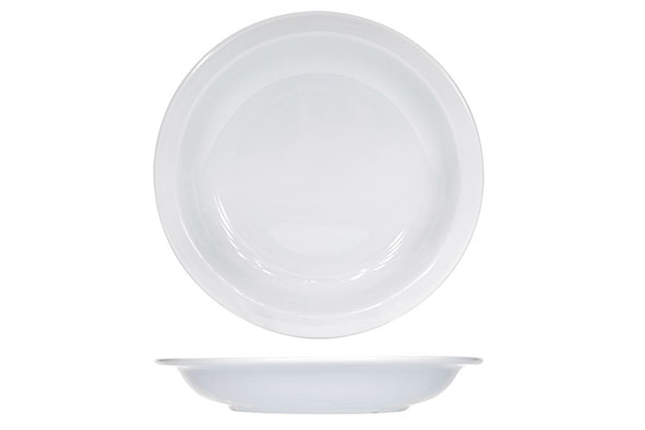 Nordika wit diep bord Ø 22 cm, set van 6