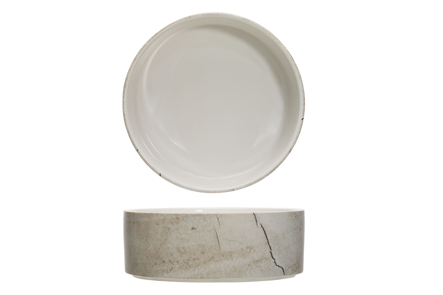 Lithos schaal Ø 16,3 cm, steengoed, beige