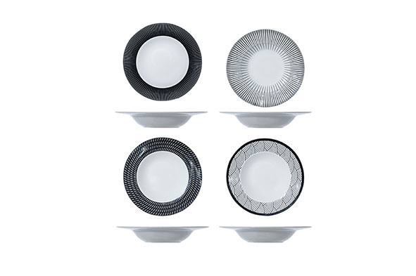 Pastabord Geo Black Ø 27,5 cm