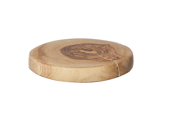 Organic Wood onderzetter, olijfhout, Ø 10 cm