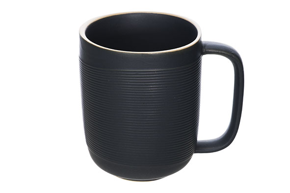 Galloway Black Tasse 36 cl, Ø 8 cm, Steinzeug, schwarz