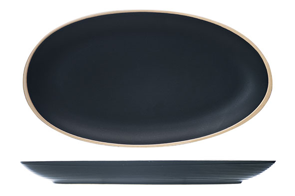 Galloway Black ovale schotel 29,5 x 16 cm