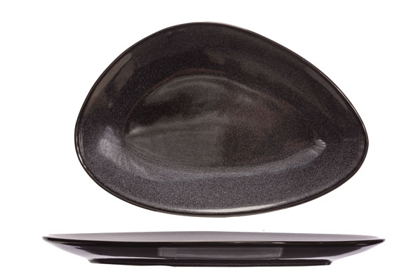 Black Granite driehoekig bord 33 x 22,5 cm