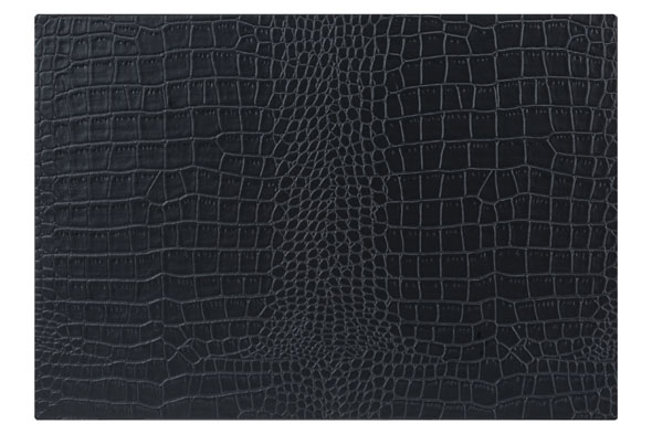 Placemat leder look zwart 43 x 30 cm