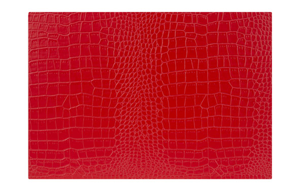 Placemat leder look rood 43,5 x 30,5 cm