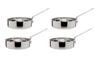 Mini koekenpan Ø 12 cm, roestvrij staal, set van 4