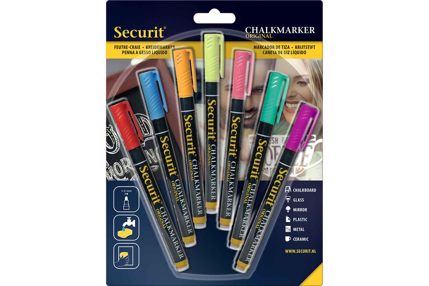 Krijtstift set van 7 primaire meerkleurig