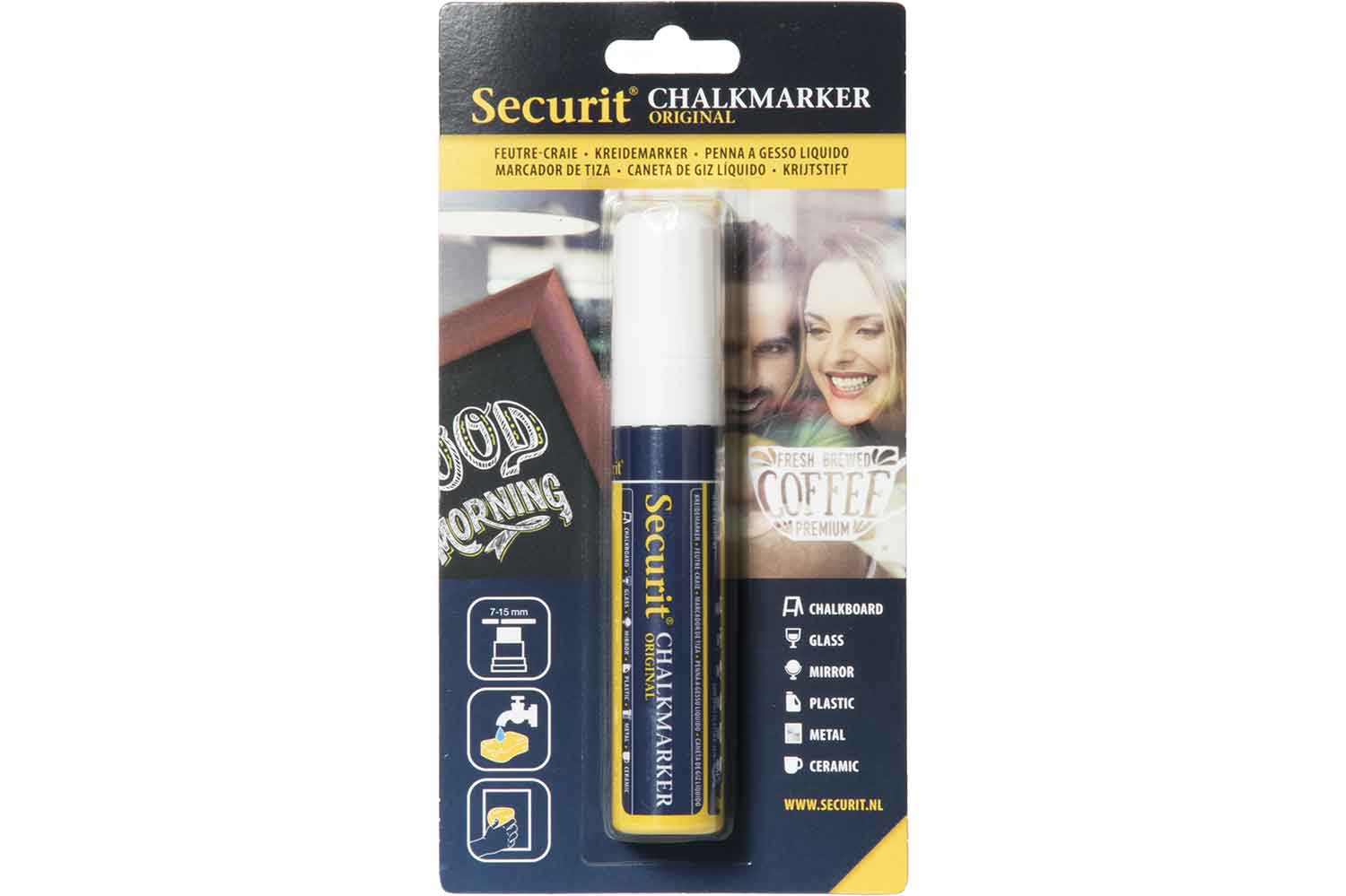 Krijtstift liquid wit 7-15 mm