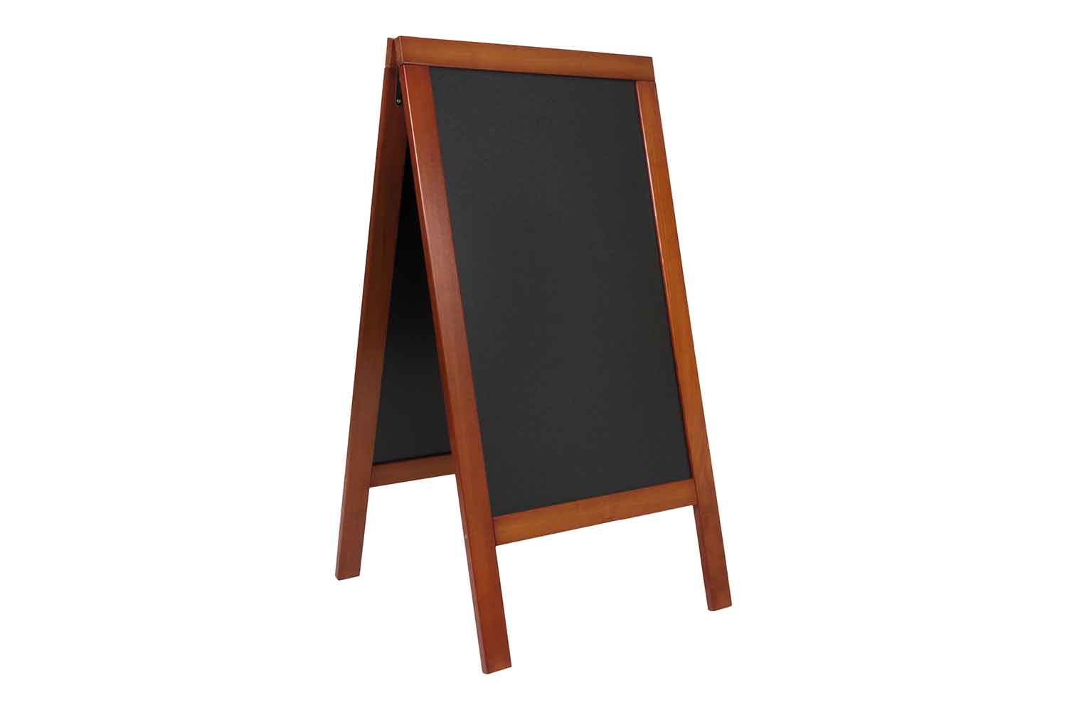 Deluxe stoepkrijtbord zwart frame rubberwood 71,5 x 66 x 139 cm