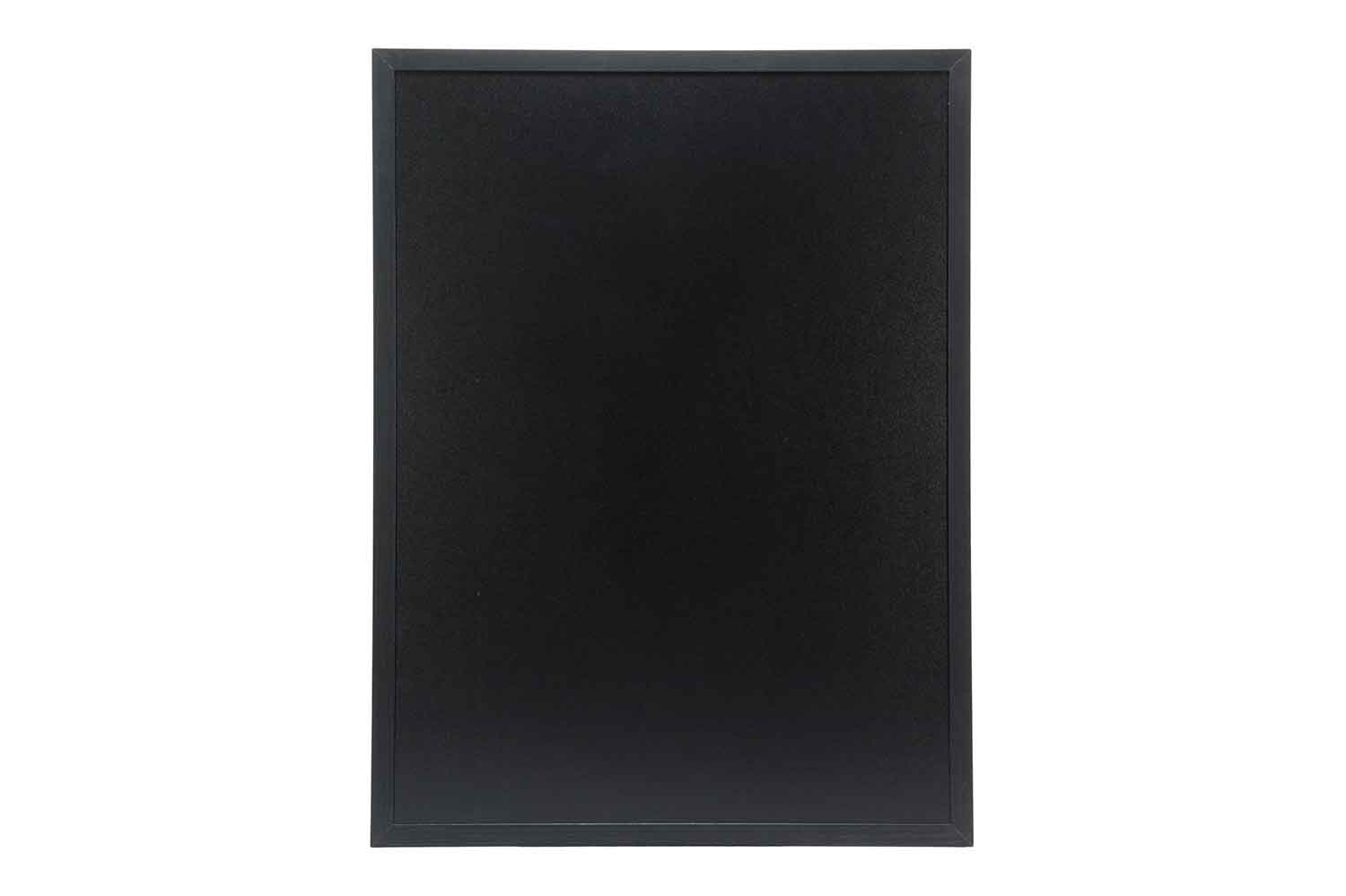 Woody muurkrijtbord zwart 80 x 60 x 1 cm, met witte krijtmarker en ophangsysteem