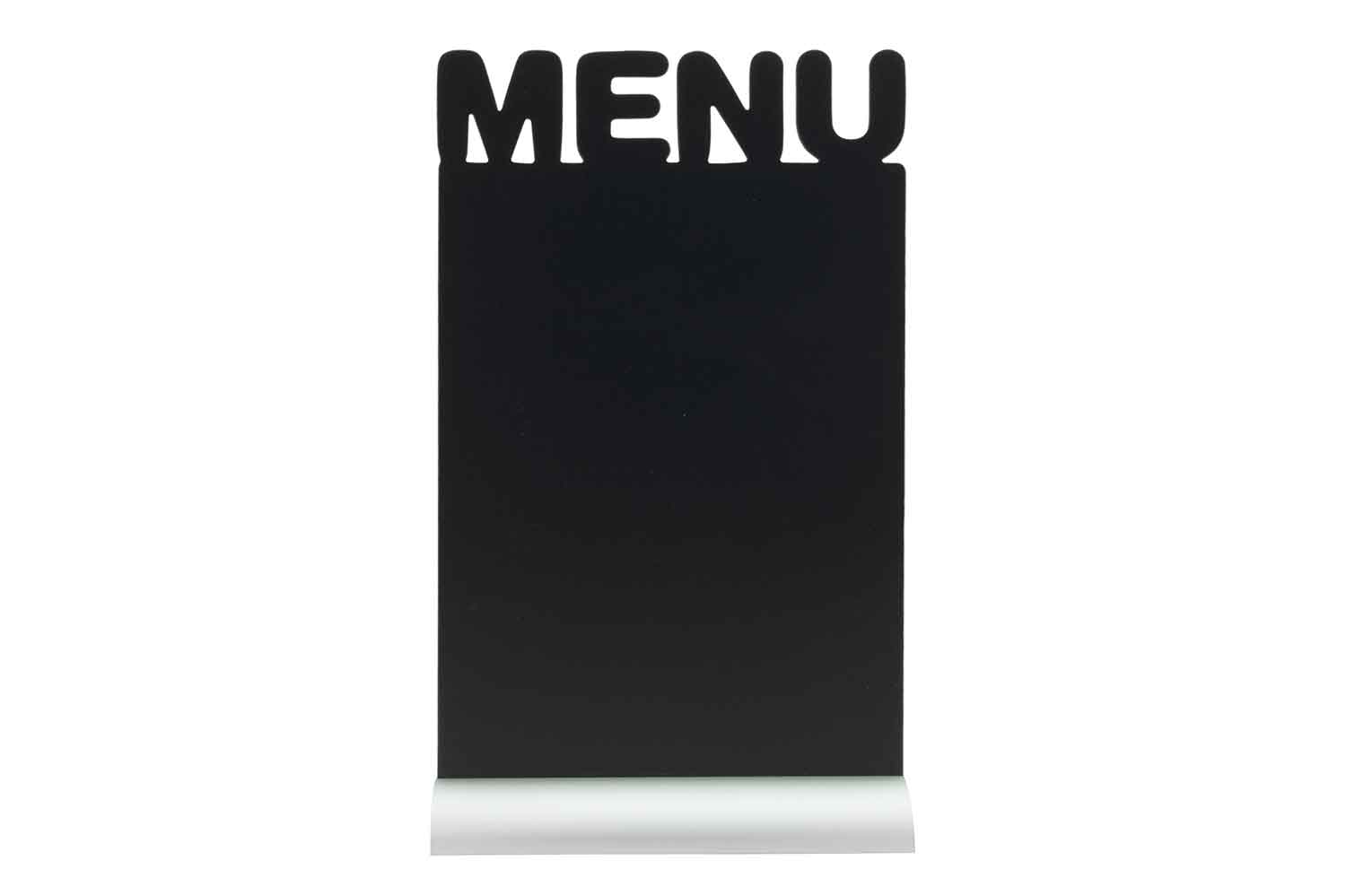 Silhouet tafelkrijtbord menu zwart aluminium basis 34,2 x 21 x 6 cm