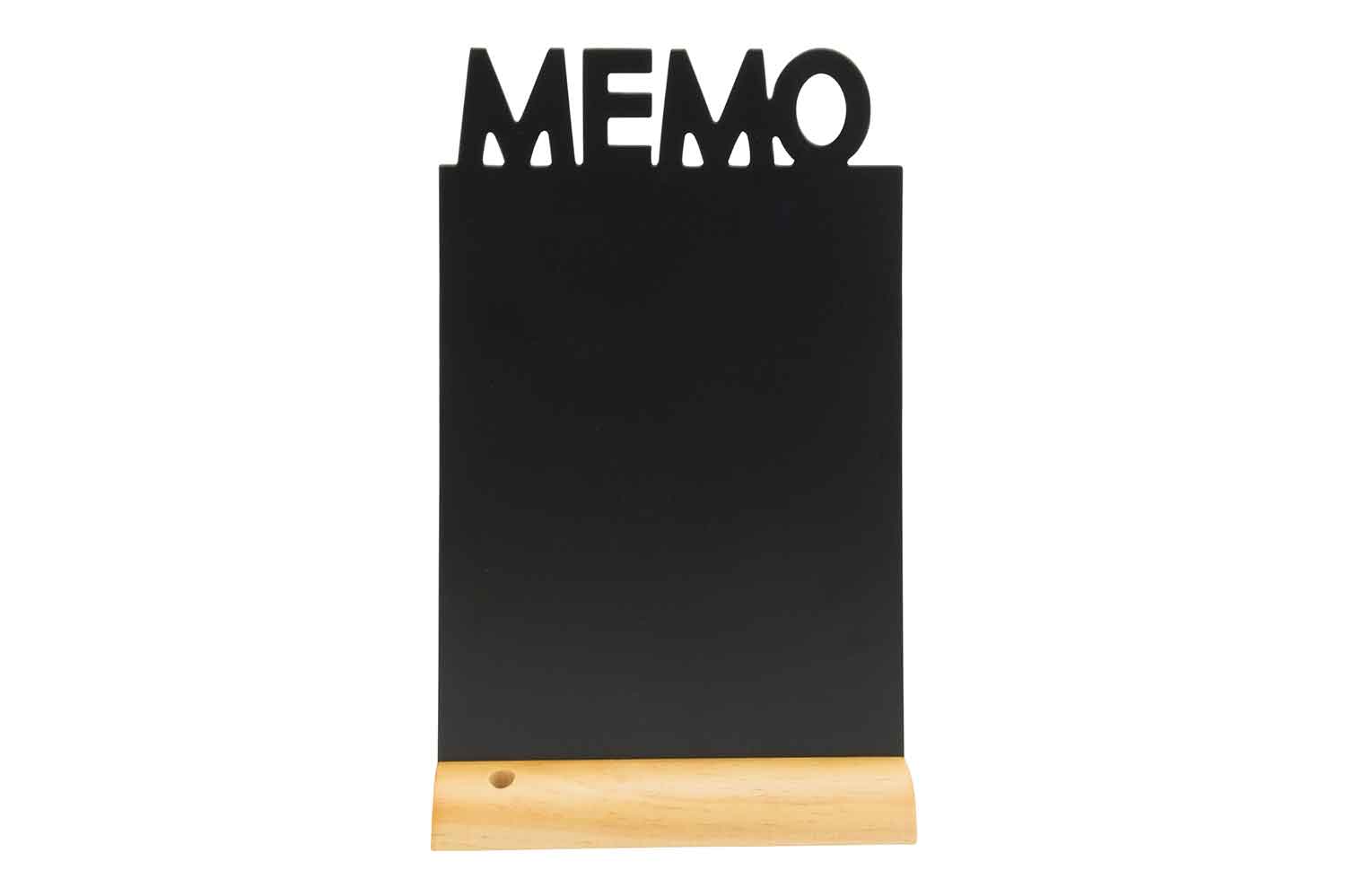 Silhouet tafelkrijtbord memo zwart 34,5 x 21 x 6 cm houten basis