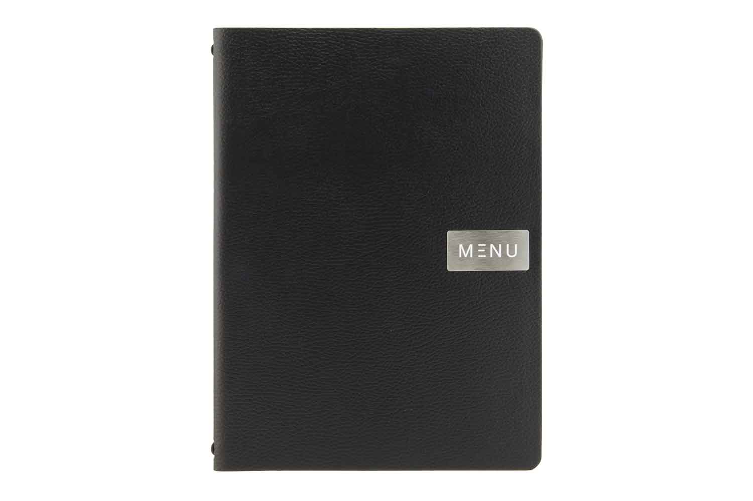 Menu houder A4 zwart leder 33 x 24,6 cm