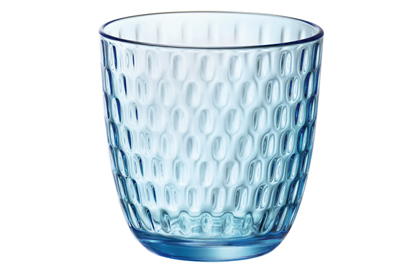 Slot glas blauw 0,29 l set van 6