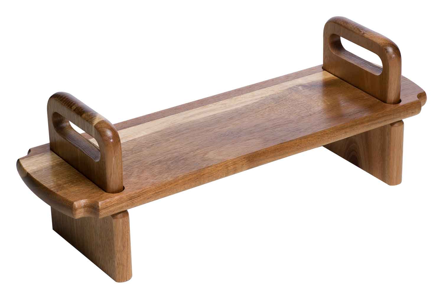 Acacia serveerplank op voet 38 x 12,5 x 14 cm