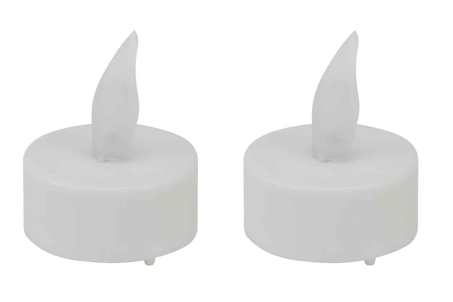 Teelicht LED 2er-Set weiß mit Batterien
