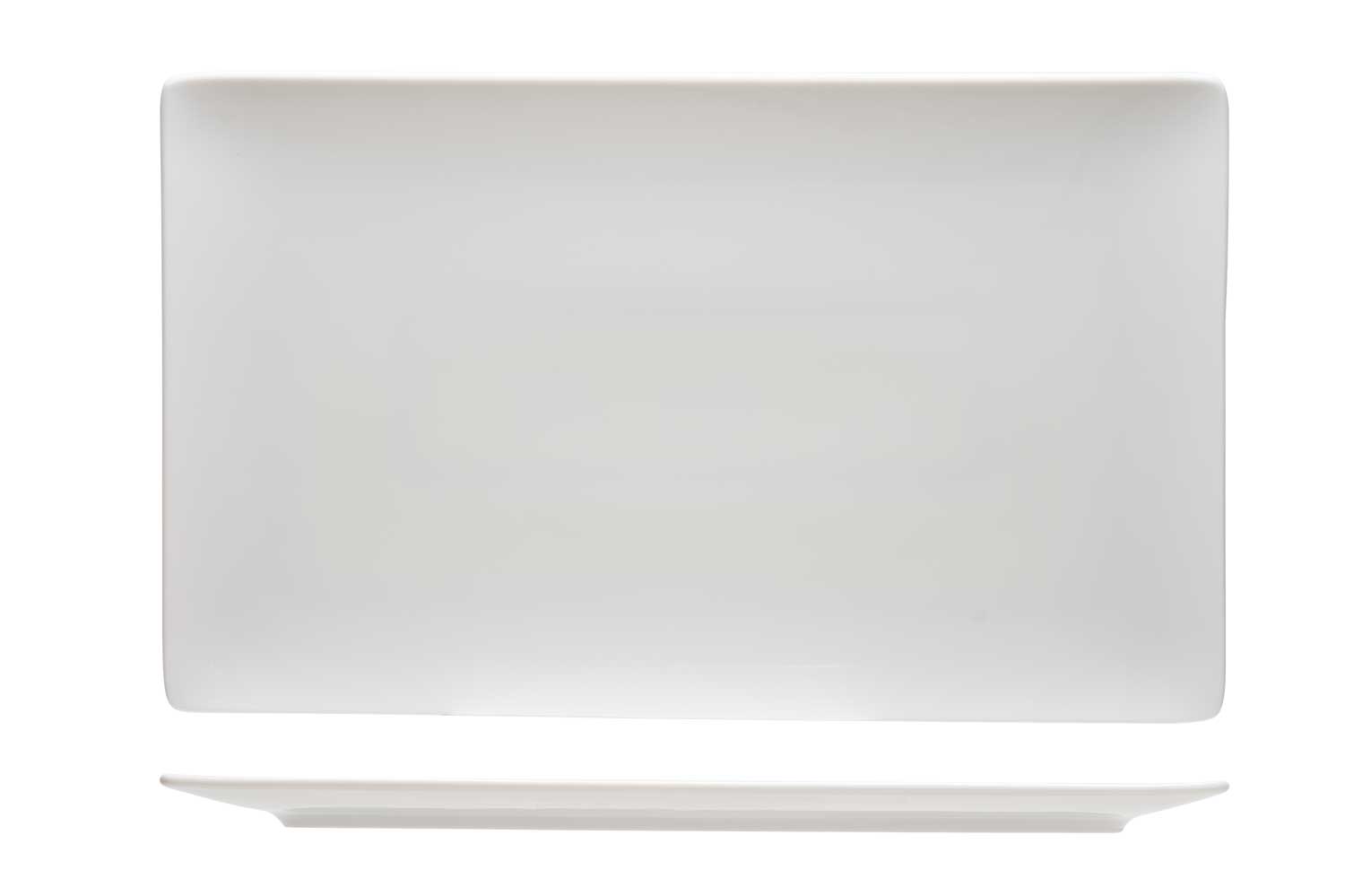 Azia plat bord van porselein wit 23 x 14 cm