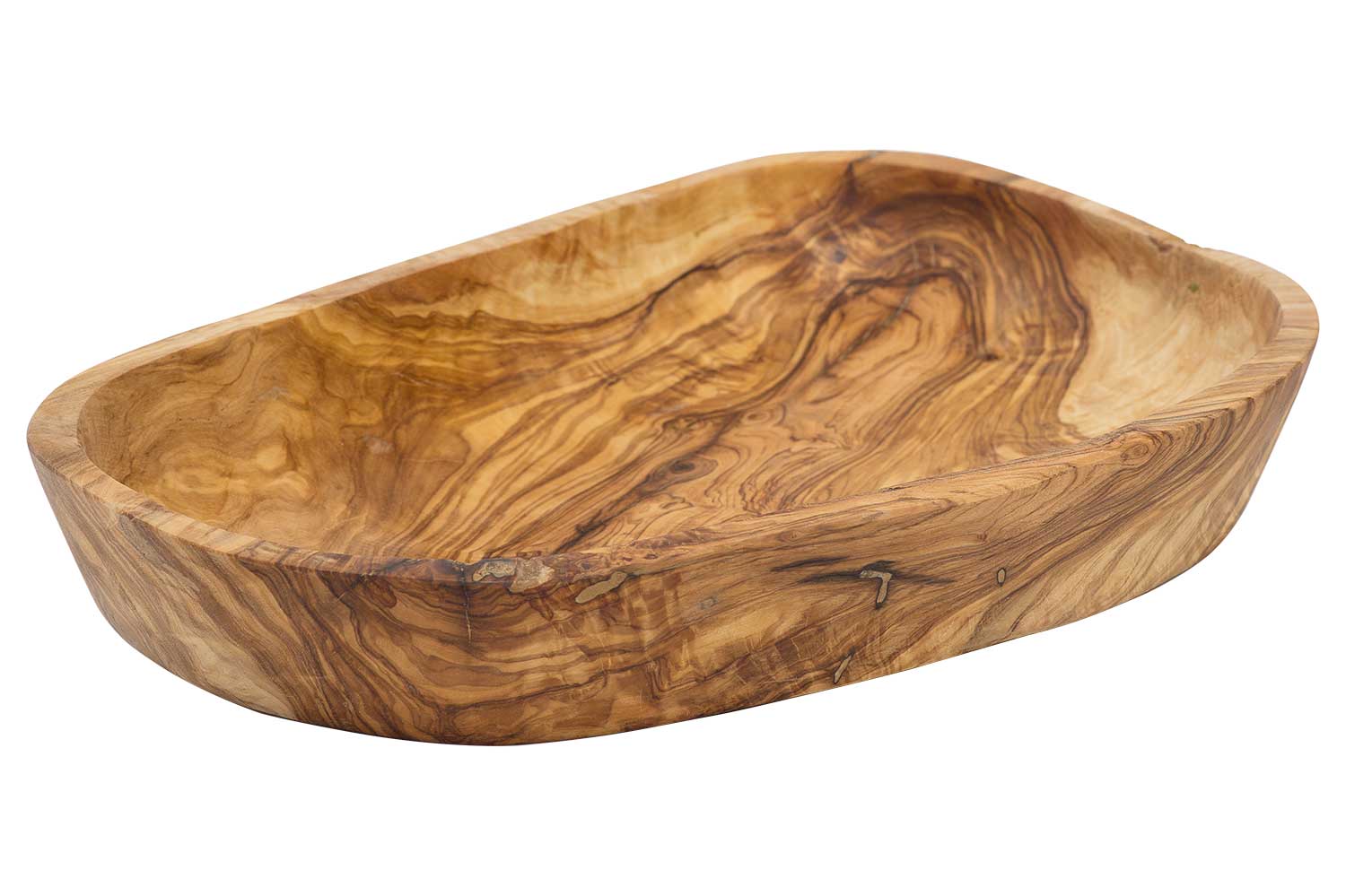 Organic Wood salad bowl nature 30 x 13 x 3 cm olive wood