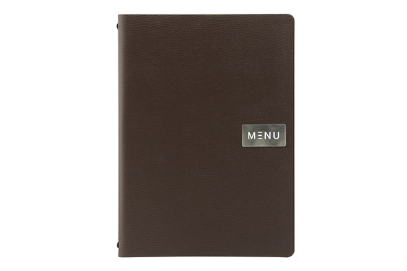Menuhouder bruin leder A4 33 x 24,6 x 0,5 cm