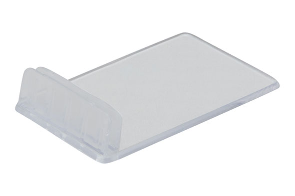 Set van 10 transparante acryl krijtbordhouders 20,5 x 12 x 2 cm