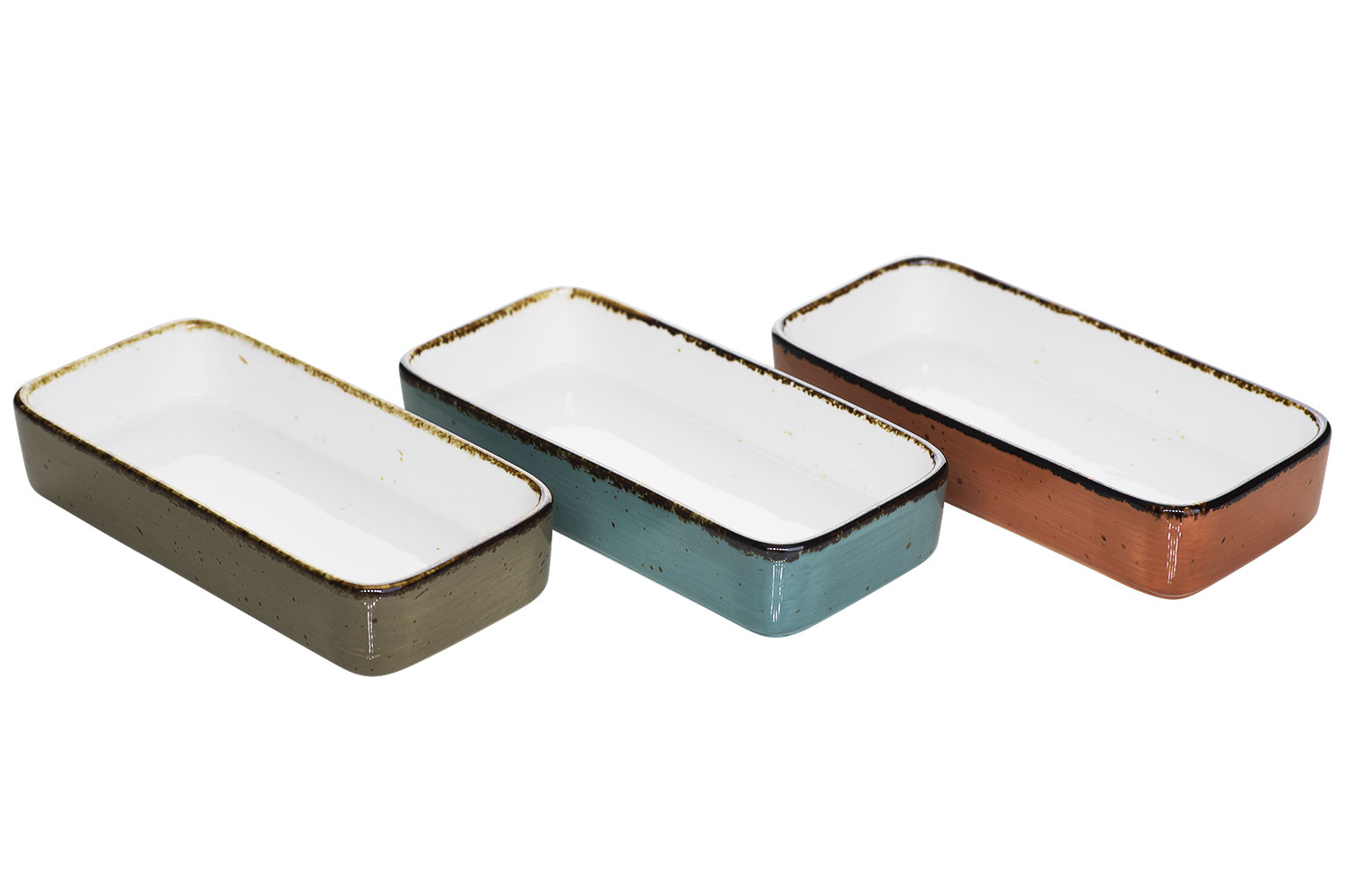Brisbane schaaltje, 8,3 x 17 x 3 cm, porselein, 280 ml, kleuren gemengd
