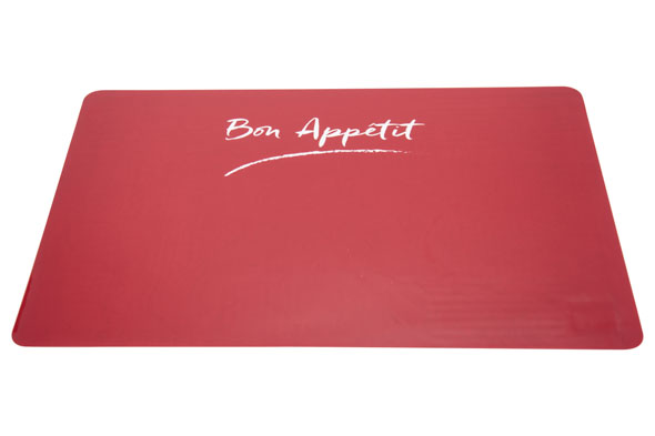Placemat rood transparant 43,5 x 28,5 cm