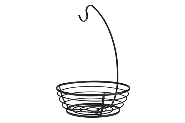 Fruitmand met bananenhouder zwart Iron Line D28 x 40 cm