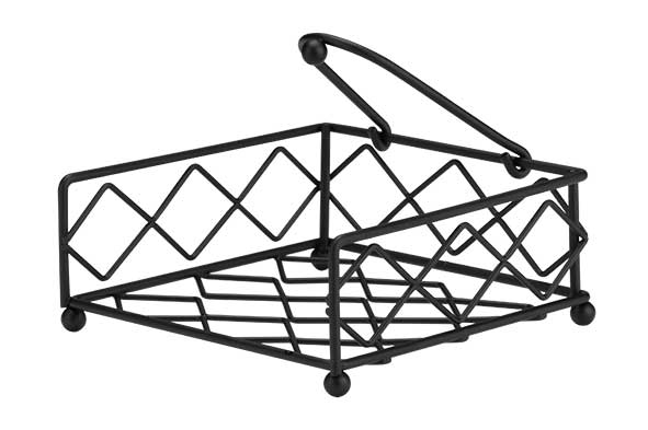 Iron Line schwarzer Serviettenhalter 14 x 14 x 6 cm