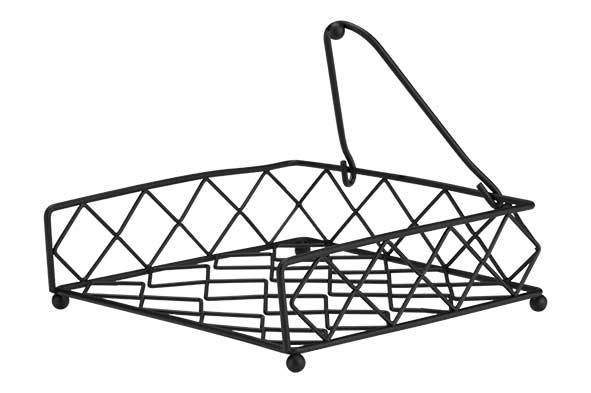 Serviettenhalter Schwarz 18,5 x 18,5 x 6 cm