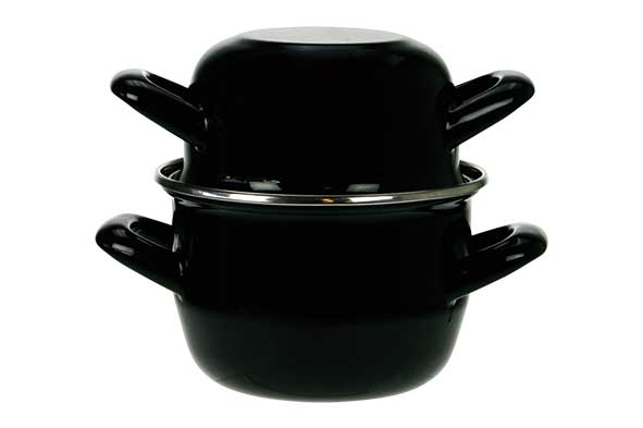Mosselpot Ø 18 cm zwart