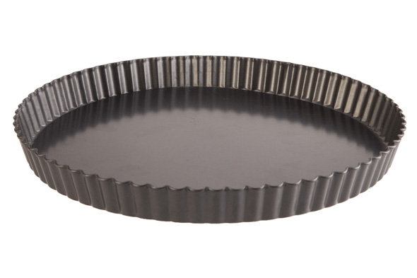 Tortenform mit festem Boden D28 x H3 cm Carbonstahl