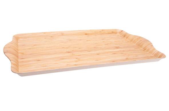 Dienblad bamboevezel met bamboefineer 45,2 x 31,6 x 2 cm