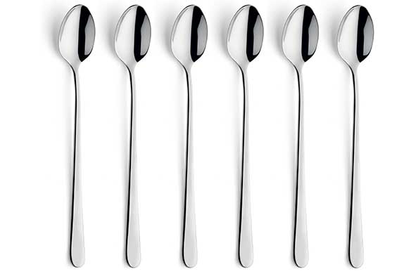 Austin latte-sorbetlepel, set van 6, zilver