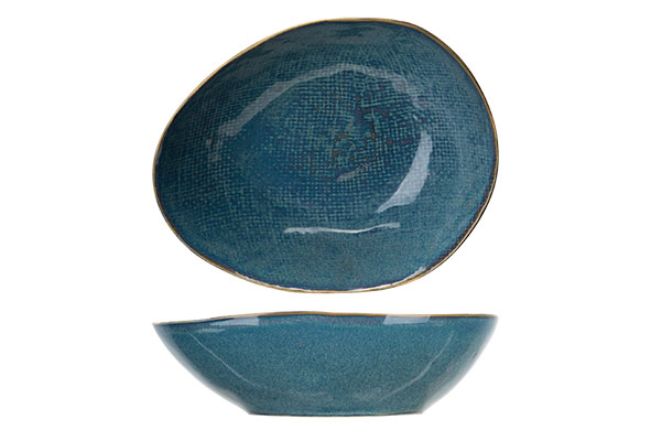 Aicha Blue diep bord 20 x 16,5 x 5,5 cm ovaal