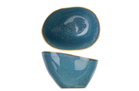 Aicha Blue kommetje 15 x 12,5 x 7-8,5 cm ovaal