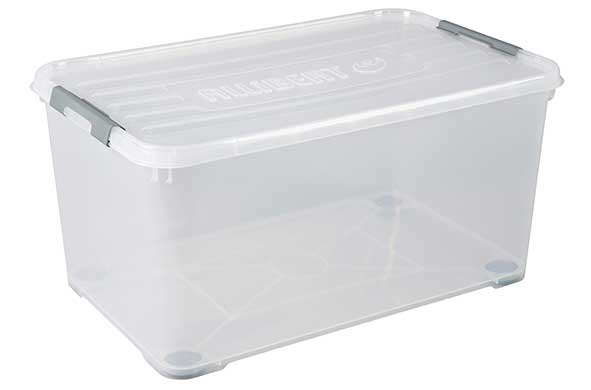 Handy Plus 115 l box op wieltjes Transparant 80 x 50 x 39,4 cm