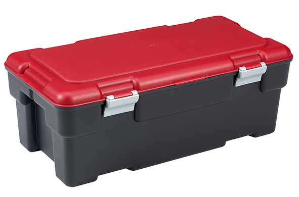 Voyager box 65 l zwart-rood 80,5 x 43 x 30,5 cm