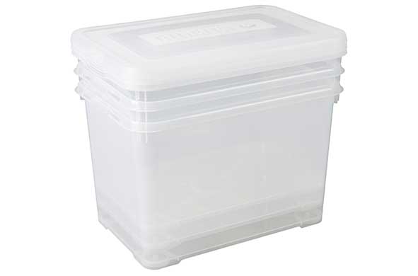 Handy box set van 3 x 65 l 60 x 40 x 51 cm transpara nt