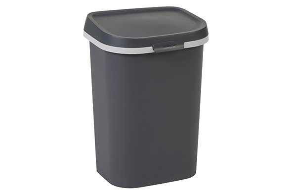 Mistral afvalemmer plat antraciet 25 l 33,2 x 26,7 x 45,7 cm