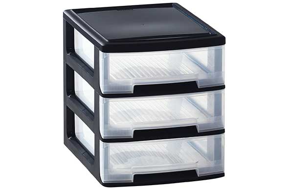 Babel Aufbewahrungsbox A4 3 x 5 l schwarz 35 x 26,5 x 31,3 cm
