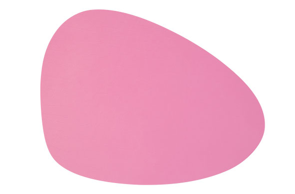 Placemat leder roze ovaal 41 x 30 cm