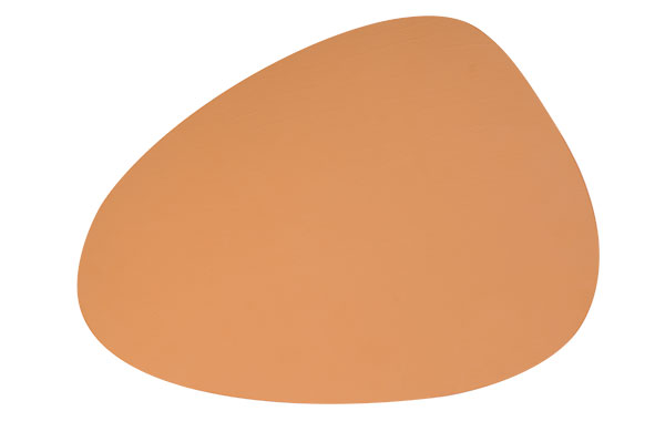 Placemat leder cognac ovaal 40 x 30 cm