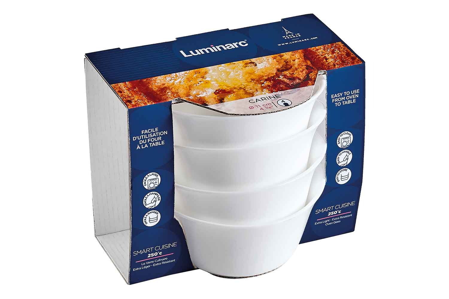 Smart Cuisine Carine crème brûlée set van 4, 11 cm