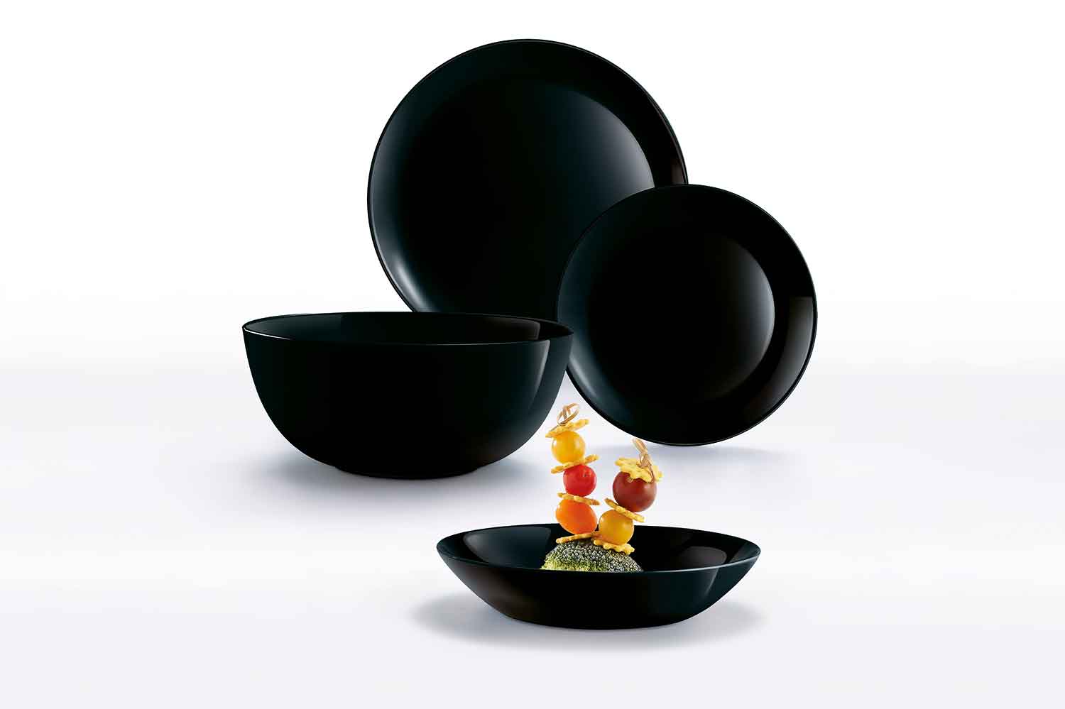 Diwali servies set 19-delig opaal zwart