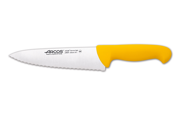 2900 Serie geel chefmes 200 mm gekarteld